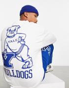 Asos Design Oversized Sweatshirt With Yale University Print In White - Part Of A Set
