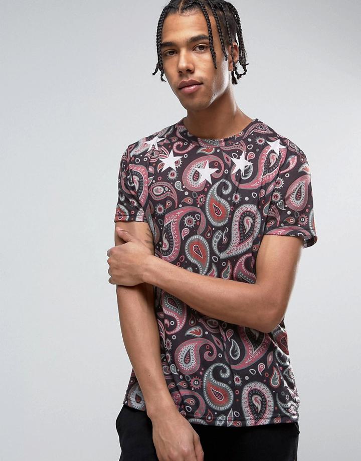 Bando Happen Paisley Printed T-shirt - Black