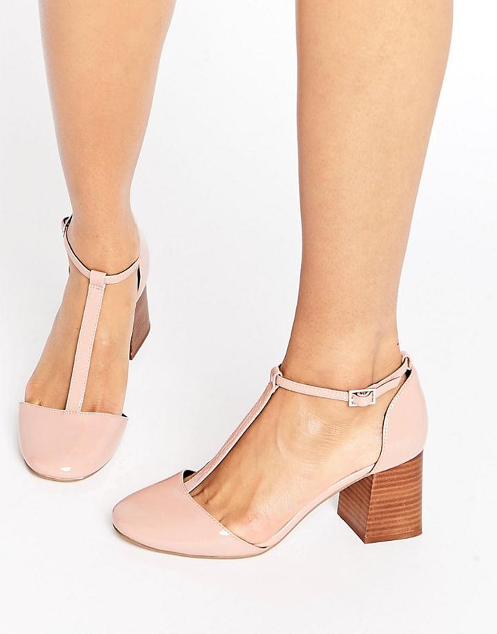 Asos One Wish T-bar Heels - Pink