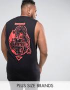 Friend Or Faux Plus Ainscough Printed Tank - Black
