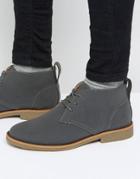 New Look Desert Boots In Gray - Black