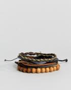 Classics 77 Wood Beaded Bracelet In 3 Pack - Brown