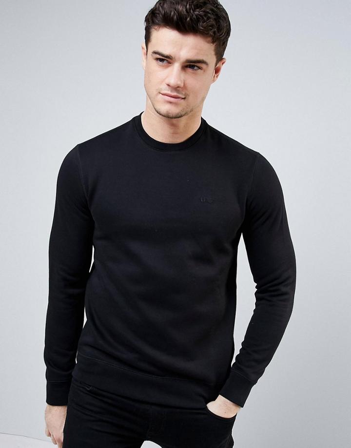 Armani Jeans Sweatshirt With Logo In Black - Black