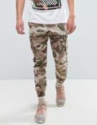 Cayler & Sons Cargo Joggers In Camo With Distressing - Pink