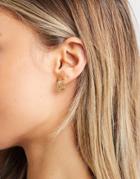 Whistles Seed Bead Triple Hoop Earring In Gold
