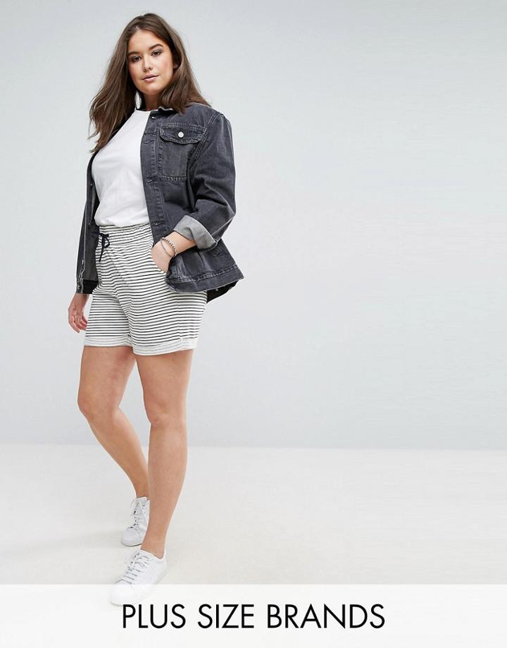 Junarose Striped Jersey Shorts - Multi