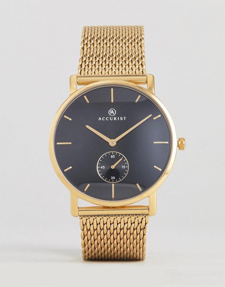 Accurist 7185.01 Mesh Watch In Gold - Gold