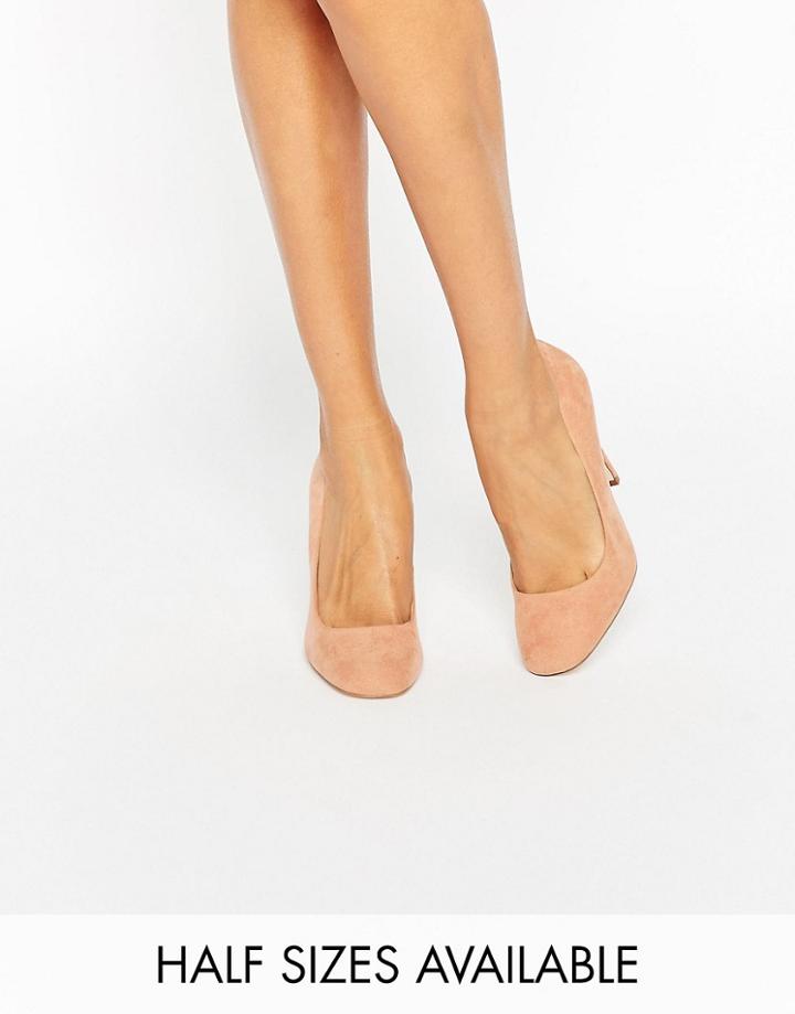Asos Playtime Square Toe High Heels - Beige