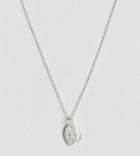 Asos Sterling Silver Feather And Disc Necklace - Silver