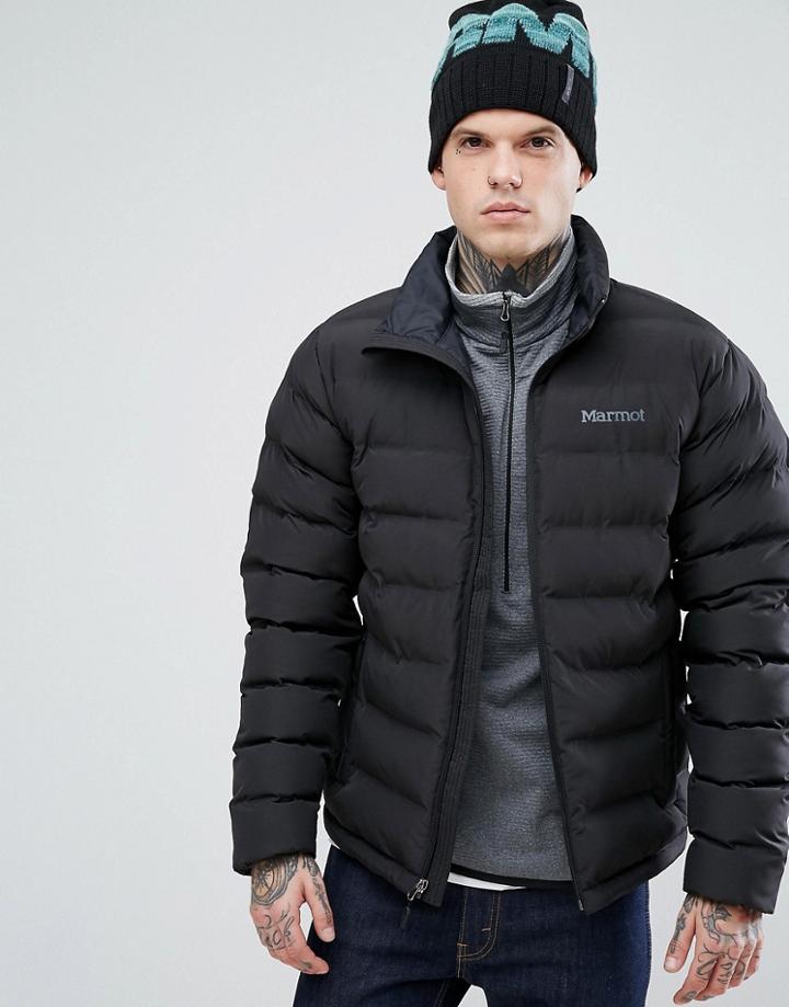 Marmot Alassian Featherless Puffer Jacket In Black - Black