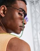 Asos Design Festival Sunglasses Chain In Ombre Multi Color