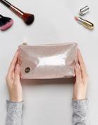 Mi-pac Champagne Glitter Makeup Bag - Pink