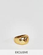 Designb London Textured Ring Exclusive To Asos - Gold