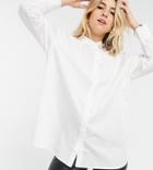 Reclaimed Vintage Inspired Oversized Poplin Shirt In White