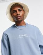 Parlez Cutter Embroidered Sweatshirt In Blue-blues