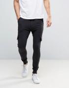 Only & Sons Skinny Fit Cargo Pant In Sweat - Black