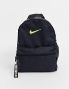 Nike Mini Just Do It Backpack In Black And Yellow