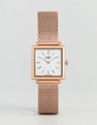 Henry London Square Mesh Watch In Rose Gold 26mm - Gold