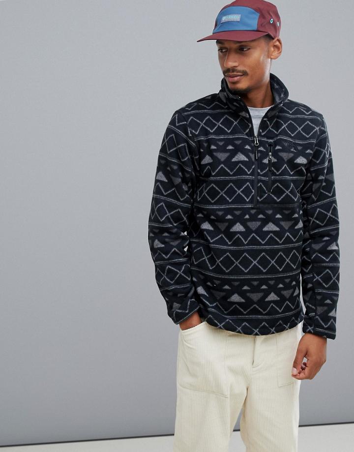 The North Face Novelty Gordon Lyons 1/4 Zip Fleece In Black - Black