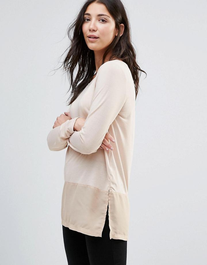 Jdy Cone Layered Long Sleeved Top - Navy