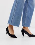 Asos Design Summary Mid-heeled Pumps In Black