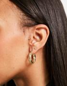 Designb Chunky Twist Hoop Earrings In Gold