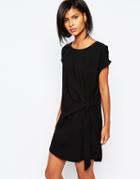Vila Knotted Shift Dress - Black
