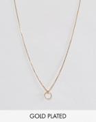 Dogeared Gold Plated Karma Tiny Loop Necklace - Gold
