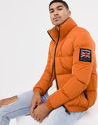 Good For Nothing Puffer Jacket In Orange - Orange