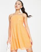 Naanaa Mini Sequin Trapeze Dress In Orange