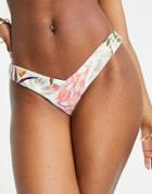 Rip Curl Tallows Reversible High Leg Bikini Bottom In Tropical Print-multi