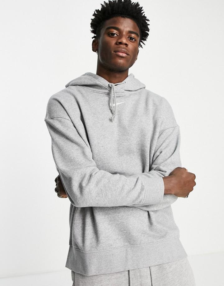 Nike Unisex Trend Fleece Oversized Hoodie In Gray