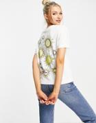 Quiksilver Colorful Land Cropped T-shirt In White
