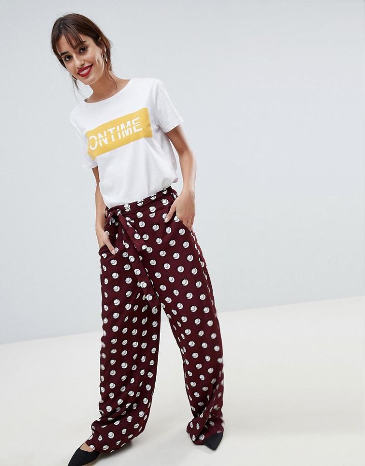 Vila Smudge Spot Pants - Multi