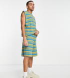 Collusion Knitted Shorts In Multi Jacquard Print