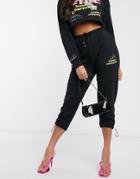 The Couture Club Printed Jogger In Black