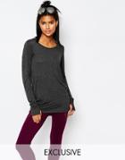 Y.a.s Stay Long Sleeve Top - Dark Gray