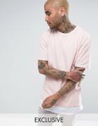 Puma Waffle Oversized T-shirt In Pink Exclusive To Asos - Pink