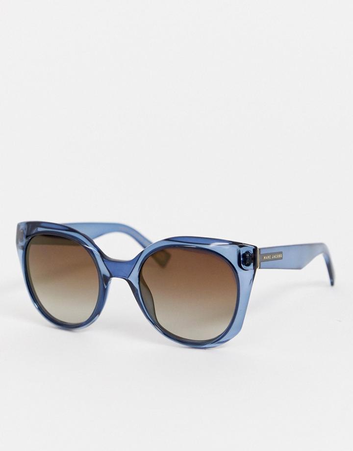 Marc Jacobs Cat Eye Colored Frame Sunglasses - Blue