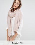 Stitch & Pieces Soft Knit Long Line Scarf - Pink