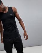 Asos 4505 Muscle Tank With Quick Dry In Black - Black