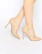 Head Over Heels By Dune Addyson Nude Patent Heeled Pumps - Nude