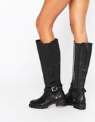Asos Caesar Chelsea Knee High Boots - Black