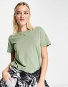 Stradivarius Oversized T-shirt In Olive-green