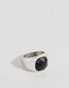Icon Brand Driggs Stone Signet Ring In Silver - Silver