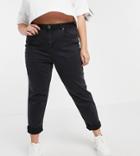 Simply Be Mom Jeans In Black