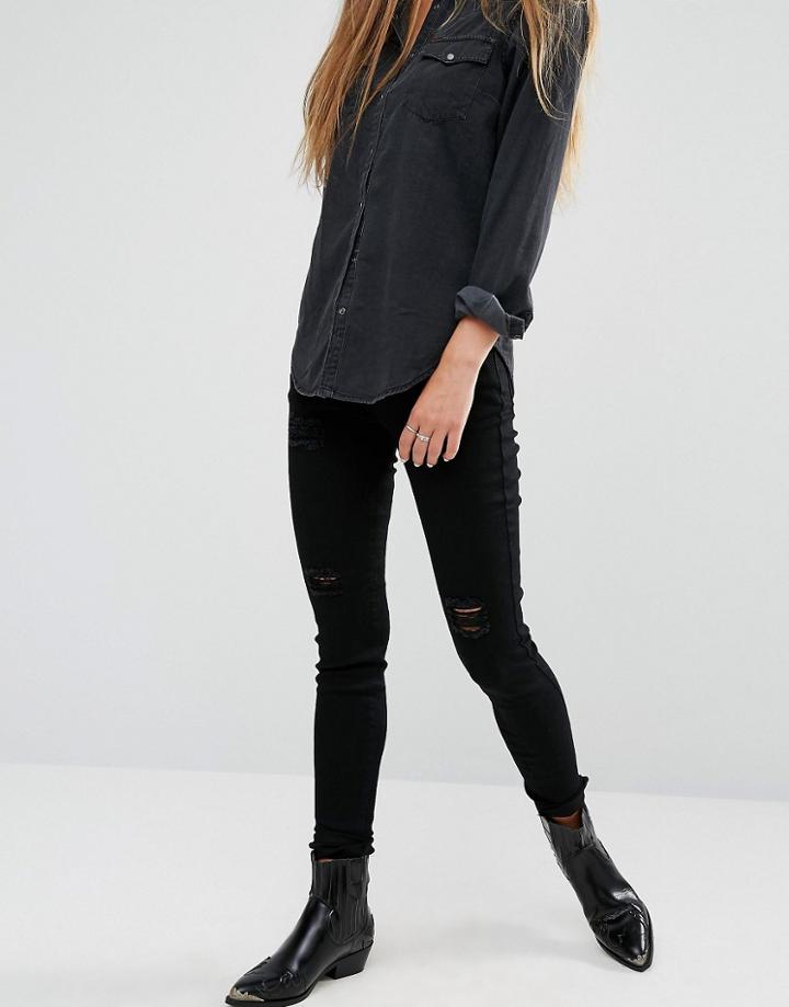 Rock & Religion Neve Ripped Skinny Jeans - Black