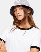 Topshop Crop Ringer T-shirt In White