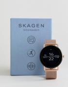 Skagen Connected Skt5002 Falster Mesh Display Smart Watch In Rose Gold - Gold