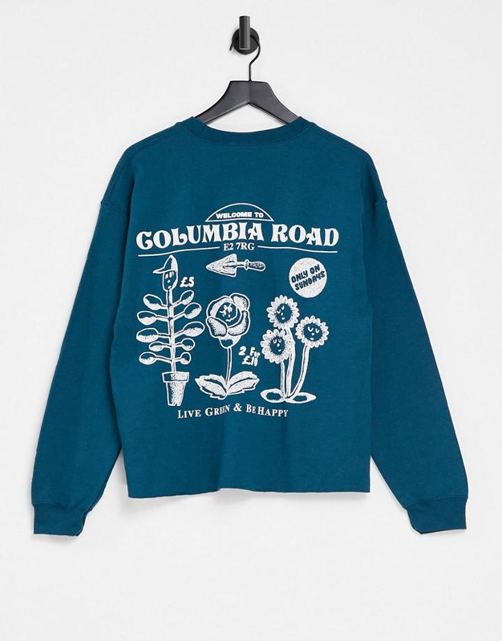 Vintage Supply Columbia Road Sweatshirt In Blue-blues